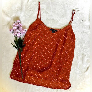 Forever 21 Burnt Orange Polka Dot Layered Cami Tank - Small